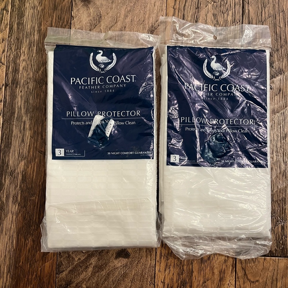 Set of 2 (1 in ea pkg) King Cotton Pillow Protectors